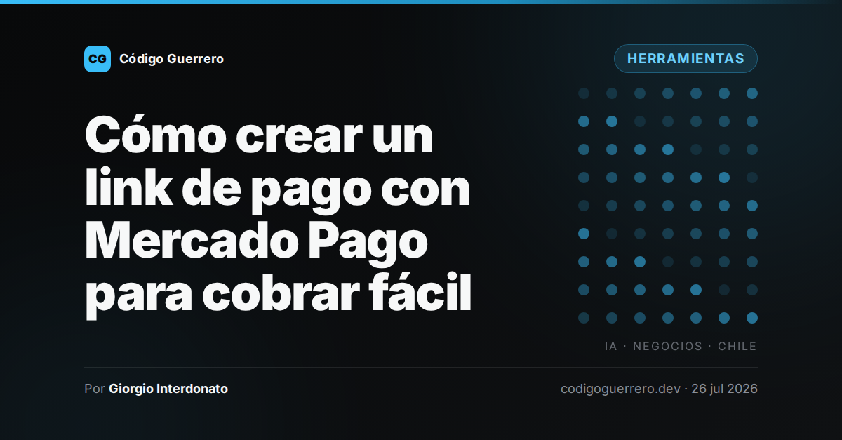 Crear link de pago con Mercado Pago (paso a paso)