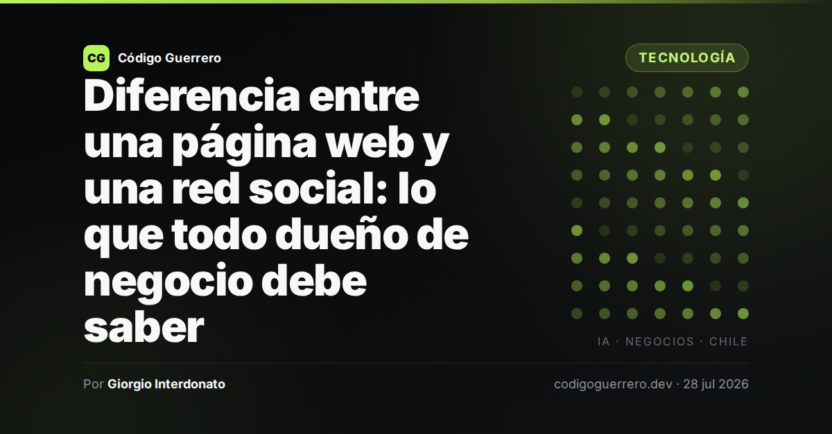 Página web vs red social: qué necesita tu negocio