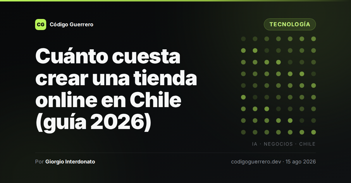 Cuánto cuesta crear una tienda online en Chile (guía 2026)